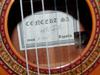 Electro Acoustic Sanchez guitar: maker's label
